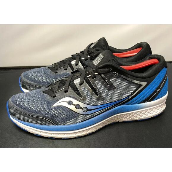 Saucony Guide ISO 2 Running Gym Shoes Sneakers Blue Silver Mens 8 Fast Ship - Picture 6 of 11
